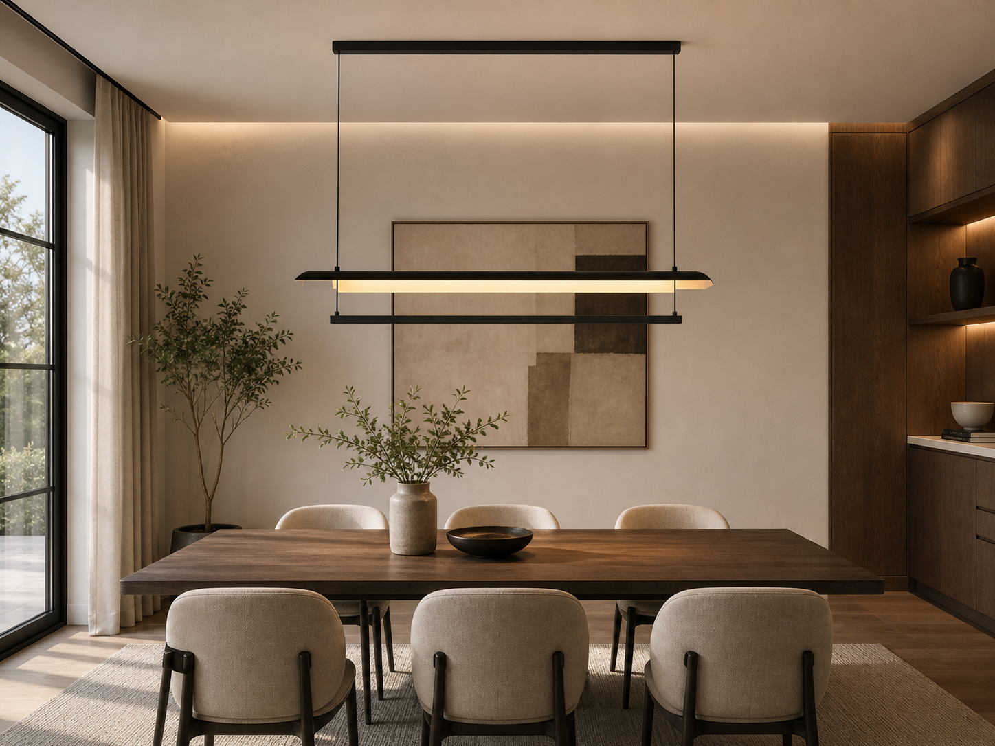 Pendente Linear Preto 220v.